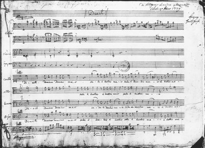 Sunday Vespers, 1779 by Wolfgang Amadeus Mozart